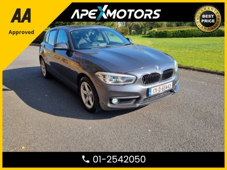 2017 BMW 1 Series FINANCE ARRANGED * D SE 5DR AUTO * AA APPROVED * 101 SAFETY CHECKLIST * AUTOMATIC (DSG) * IMMACULATE * COLOUR REVERSE CAMERA * 5DR HATCH * LOW MILES * CRUISE CONTROL and SPEED LIMITER * 2-KEYS €14,249