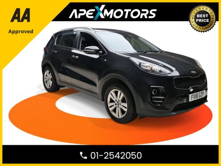 2016 Kia Sportage FINANCE ARRANGED * 1.7 DIESEL 114BHP 5DR * NEW NCT APR-28 * IMMACULATE * STAMPED SERVICE HISTORY * AA APPROVED * 101 SAFETY CHECKLIST * HEATED SEATS * COLOUR REVERSE CAMERA * TOP-SPEC 5DR HATCH