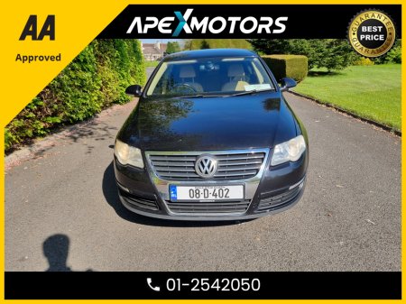 2008 Volkswagen Passat PETROL 4DR * TOP-SPEC HIGHLINE 115 * CREAM LEATHER * AA APPROVED * 101 SAFETY CHECKLIST * IMMACULATE * HEATED SEATS * CRUISE CONTROL * NEW NCT APR-26 * LOW TAX * 12-MONTH ROADSIDE ASSIST 01-2542050 €2,949
