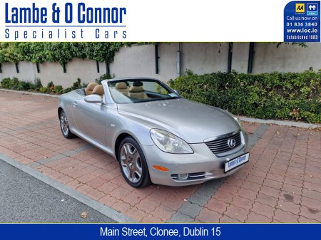 2006 Lexus SC 430 SC 430 CONVERTIBLE **** COSMO SILVER / TAN LEATHER *** ALL OPTIONS *** LOW MILES *** UNIQUE **** €23,950