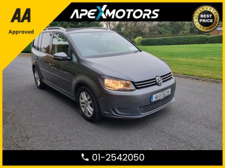 2014 Volkswagen Touran FINANCE ARRANGED * DIESEL AUTOMATIC (DSG) * 1.6 TDI SE BLUEMOTION 105PS * 7-SEATER MPV * AA APPROVED  * 101 SAFETY CHECKLIST * IMMACULATE * LOW LOW MILES * 2-KEYS * NEW NCT SEP-26 * LOW TAX SEP-25 €14,749