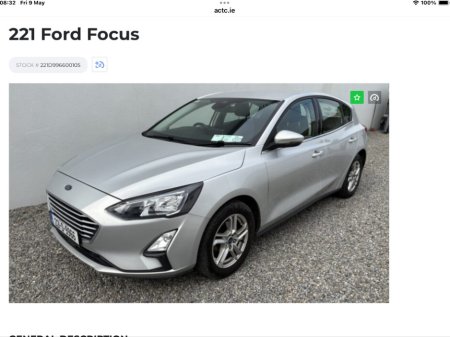 2022 Ford Focus Zetec Edition 1.5TD. 5DR €28,900