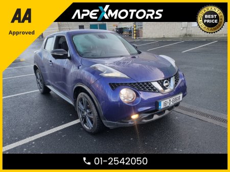 2016 Nissan Juke FINANCE ARRANGED * 1.2 DIG-T TEKNA 117BHP 5DR * TOP-SPEC 5DR SUV * LEATHER INTERIOR * AA APPROVED * 101 SAFETY CHECKLIST * IMMACULATE * HEATED SEATS * COLOUR REVERSE CAMERA * LOW LOW MILES *01-2542050 €10,949