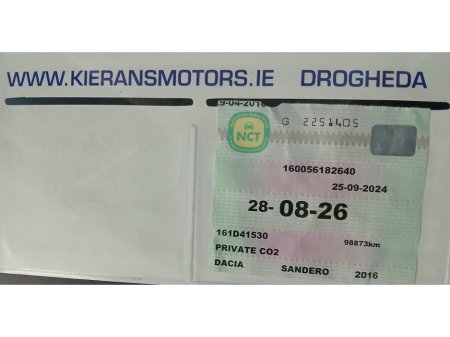 2016 Dacia Sandero 1.2 Alternative  75 BHP : Low Mileage : €6,950 thumbnail