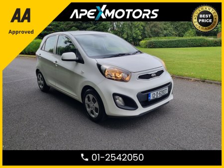 2012 Kia Picanto 1.0 5Dr 68BHP * NEW NCT APR-26 * LOW LOW MILES * IMMACULATE * 6-STAMPS SERVICE HISTORY * AA APPROVED * 101 SAFETY CHECKLIST * LOW TAX * 12-MONTH ROADSIDE ASSIST * ONE VERY CAREFUL OWNER * CARTELL HIST €6,749
