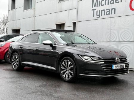2019 Volkswagen Arteon 1.5 TFSI 150bhp Elegance, Panoramic Roof, 19” Alloys, 1/2 Leather, Camera, CarPlay - First Registered in July 2019 - Trade in Price €27, 999. €26,999 thumbnail