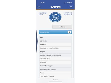 2020 Ford Kuga 2.5 Duratec 225PS PHEV ST-Line Auto €22,850 thumbnail