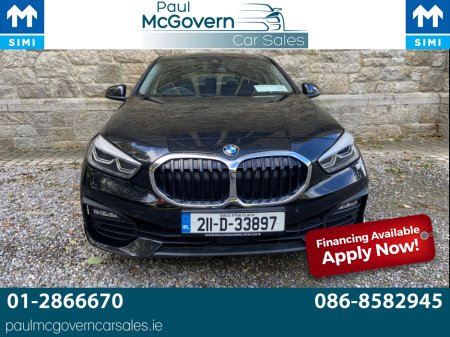 2021 BMW 1 Series 116D SE 1SBC AUTO**//**€190 ROAD TAX**//**WARRANTY**//**METALLIC BLACK**//**TRADE IN ACCEPTED**//**FINANCE ARRANGED**//**NEW NCT 06 2027! €19,999