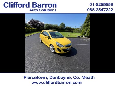 2014 Vauxhall Corsa New NCT! 1.4 I SRI AIR CONDITIONING 100PS 3DR €6,995