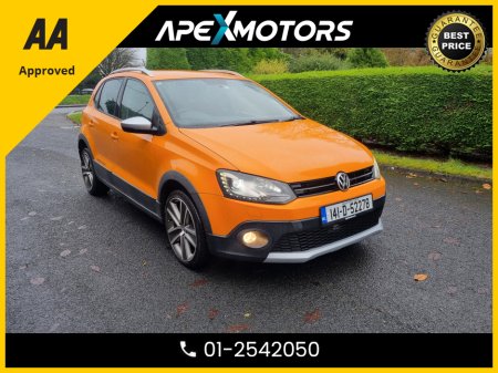 2014 Volkswagen Polo FINANCE ARRANGED * POLO CROSS * NEW NCT NOV-26 * LOW LOW KMs * IMMACULATE * STAMPED SERVICE HISTORY * AA APPROVED * 101 SAFETY CHECKLIST * AUTOMATIC (DSG) * COLOUR REVERSE CAMERA * TOP-SPEC 5DR HATCH €10,749