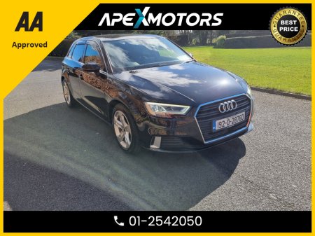 2019 Audi A3 FINANCE ARRANGED * 30 TFSI SPORT LUXURY PKG * HEATED BLACK LEATHER INTERIOR * DIGITAL DASH * AA APPROVED  * 101 SAFETY CHECKLIST * AUTOMATIC (DSG) * IMMACULATE * COLOUR REVERSE CAMERA * TOP-SPEC €21,449