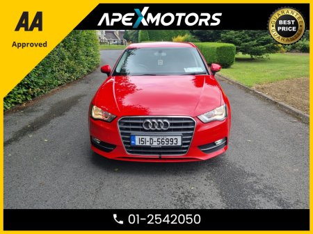2015 Audi A3 FINANCE ARRANGED * 2.0 TDI SPORT 5DR 150PS * NCT FEB-27 * NEW TIMING BELT * IMMACULATE * LOW LOW MILES * 2-KEYS * LOW TAX * CAREFUL LADY OWNER * CARTELL HISTORY CHECKED * FULLY SERVICED * 01-2542050 €14,949