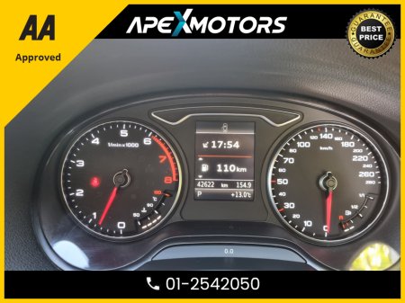 2015 Audi A3 FINANCE ARRANGED * AUTOMATIC (DSG) * CREAM LEATHER  * LOW LOW MILES  * AA APPROVED  * 101 SAFETY CHECKLIST * 12-MONTH ROADSIDE ASSIST  * IMMACULATE * TOP-SPEC * ADAPTIVE CRUISE * 2-KEYS * NCT AUG-26 €15,949