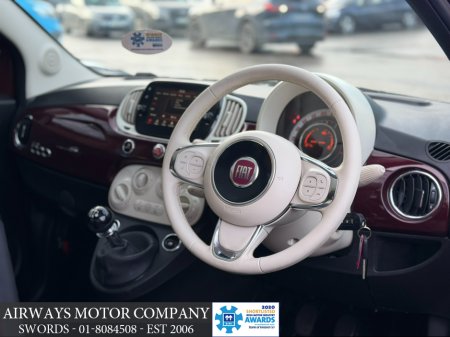 2020 Fiat 500 LOUNGE 1.0 3DR - PANROOF & LOW KMS €14,250 thumbnail