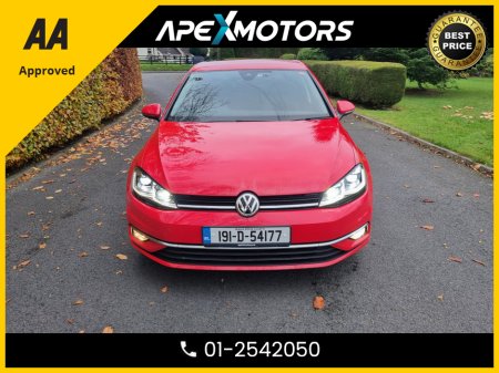 2019 Volkswagen Golf FINANCE ARRANGED * HIGHLINE EXTRA * DIGITAL SCREEN  * BIG SCREEN * AA APPROVED  * 101 SAFETY CHECKLIST * AUTOMATIC (DSG) * IMMACULATE * COLOUR REVERSE CAMERA * TOP-SPEC * LOW LOW KMs * ADAPTIVE CRUISE €19,949