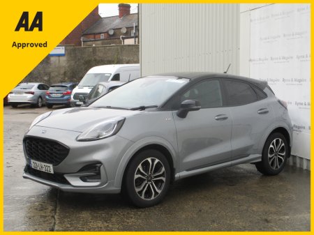 2022 Ford Puma ST-LINE  5DR 1.0T 125 MHEV.  SOLAR SILVER WITH BLACK ROOF  , ONE  CAREFUL OWNER, FULL FORD SERVICE HISTORY AND IN SHOWROOM CONDITION !!12 MONTHS AA AND 12 MONTHS WARRANTY.  CALL BRENDAN ON 0872051161 €23,500 thumbnail