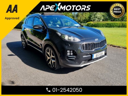 2018 Kia Sportage FINANCE ARRANGED * 1.7 GT LINE 5DR * TOP-SPEC * EVERY EXTRA * SLIDING PANORAMIC SUNROOF * HEATED LEATHER 2-TONE SEATS * NEW NCT JAN-26 * LOW TAX JUN-25 * STAMPED SERVICE HISTORY * AA APPROVED €14,249