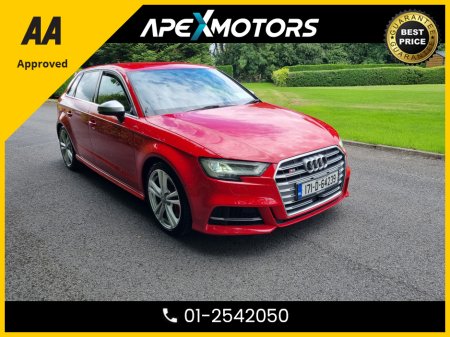 2017 Audi S3 FINANCE ARRANGED * AUTOMATIC (DSG) * WIRELESS APPLE CARPLAY * IMMACULATE * TOP-SPEC SS3 * LOW MILES * ADAPTIVE CRUISE * NEW NCT JUN-26 * LOW TAX * ONE VERY CAREFUL OWNER * CARTELL HISTORY CHECKED €29,449