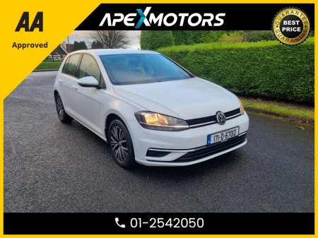 2017 Volkswagen Golf FINANCE ARRANGED * 1.0 SE NAV 110PS 5DR * NEW NCT JAN-28 * LOW LOW MILES  * IMMACULATE * 6-STAMPS SERVICE HISTORY * AA APPROVED * 101 SAFETY CHECKLIST * MANUAL * COLOUR REVERSE CAMERA * TOP-SPEC €17,949 thumbnail