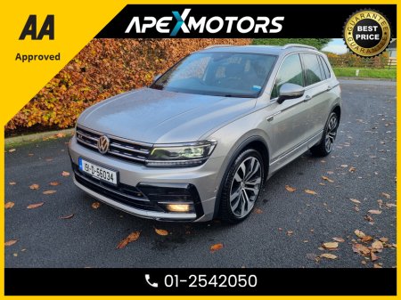 2019 Volkswagen Tiguan FINANCE ARRANGED * R-LINE * with TECH PACK * PANORAMIC SUNROOF * 150PS 5DR * NEW NCT NOV-27 * IMMACULATE * STAMPED SERVICE HISTORY * AA APPROVED * 101 SAFETY CHECKLIST * AUTOMATIC (DSG) * HEATED SEATS €29,949
