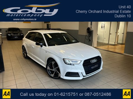 2019 Audi A3 SPORTBACK 1.0 TFSI 116HP S LINE 4DR 30. New NCT, Alloy Wheels, 2Keys, Sat Nav, Full Electrics, Bluetooth, Half Leather, MFSW, Cruise Control, Reverse Camera, Parking Sensors, Air Conditioning and more