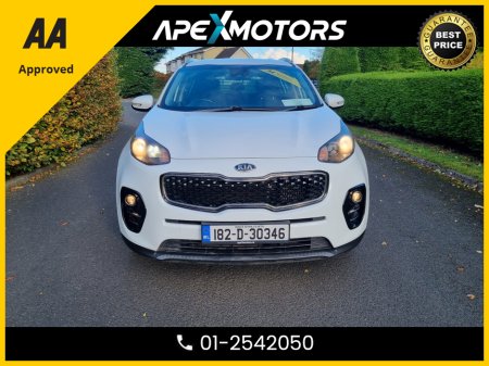 2018 Kia Sportage FINANCE ARRANGED * 1.7 DIESEL ISG 114BHP 5DR * NEW NCT APR-27 * 9-STAMPS SERVICE HISTORY * LATE 182 MODEL * AA APPROVED * 101 SAFETY CHECKLIST * IMMACULATE * TOP-SPEC 5DR SUV * LOW DIESEL MILES * CRUI €15,749