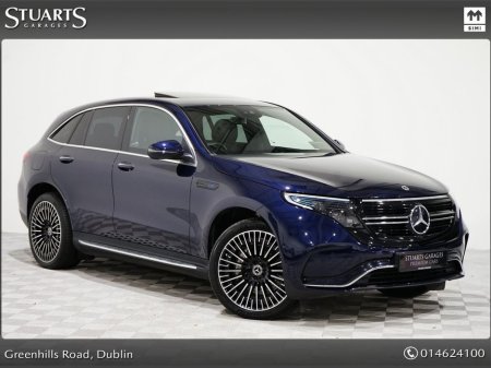 2023 Mercedes-Benz EQC *PREMIUM* EQC 400 AMG LINE: CAVANSITE BLUE METALLIC WITH BLACK LEATHER, SUNROOF, 21” DIAMOND CUT TURBINE ALLOYS, SIDE RUNNING BOARDS, KEYLESS ENTRY €45,945