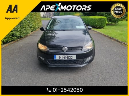 2014 Volkswagen Polo FINANCE ARRANGED * TRENDLINE 1.2 60HP MANUAL 5SPEED 5DR * NEW NCT FEB-27 * AA APPROVED  * 101 SAFETY CHECKLIST * 12-MONTH ROADSIDE ASSIST  * IMMACULATE * TOP-SPEC 5DR HATCH * LOW TAX * SERVICE HISTORY €8,949
