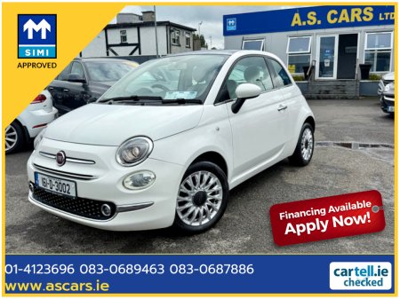 2016 Fiat 500 1.2  LOUNGE S4 ** IRISH CAR ** PANORAMIC GLASS ROOF ** AIR CON ** BLUETOOTH **STUNNING EXAMPLE ** €6,995