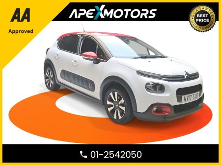 2017 Citroen C3 FINANCE ARRANGED * TOP-SPEC  * FLAIR BLUEHDI S/S * NEW NCT SEP-27 * 7-STAMPS SERVICE HISTORY * AA APPROVED * 101 SAFETY CHECKLIST * IMMACULATE * CRUISE CONTROL and SPEED LIMITER * LOW TAX * 01-2542050 €9,949