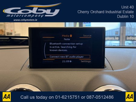 2014 Audi A3 1.4 Auto TFSI Hatchback. New NCT done before collection, Full Leather, Heated Seats, Panoramic Roof, Dual Climate Control, Reverse Camera, Parking Sensors, Full Electrics, Handsfree, and more. €12,950 thumbnail