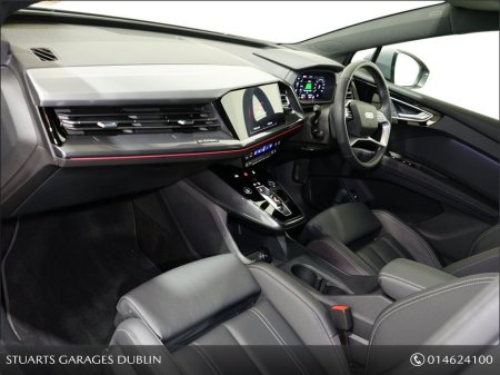 2025 Audi Q4 e-tron S/LINE SPORTBACK 45 – BIGGER BATTERY* Q4 E-TRON SLINE SUV: TYPHOON GREY METALLIC WITH FULL BLACK LEATHER, 20” ALLOYS, HEATED SEATS, REVERSING CAMERA €49,945 thumbnail