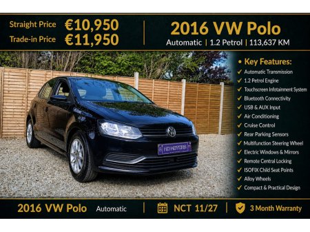 2016 Volkswagen Polo 1.2 TSI 5DR Auto