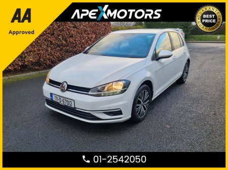 2017 Volkswagen Golf FINANCE ARRANGED * 1.0 SE NAV 110PS 5DR * NEW NCT JAN-28 * LOW LOW MILES  * IMMACULATE * 6-STAMPS SERVICE HISTORY * AA APPROVED * 101 SAFETY CHECKLIST * MANUAL * COLOUR REVERSE CAMERA * TOP-SPEC €17,949 thumbnail