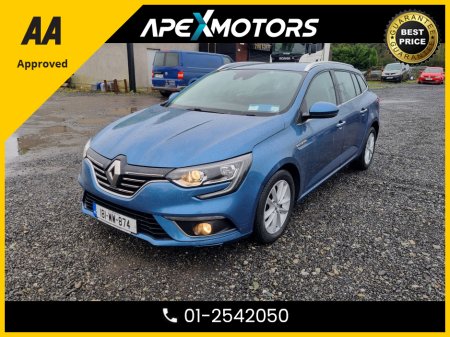 2018 Renault Megane FINANCE ARRANGED * SPORT TOURER DYNAMIQUE 5DR * NEW NCT JAN-28 * LOW TAX FEB-26 * IMMACULATE * STAMPED SERVICE HISTORY * AA APPROVED * 101 SAFETY CHECKLIST * HEATED SEATS * COLOUR REVERSE CAMERA * TOP €13,949 thumbnail