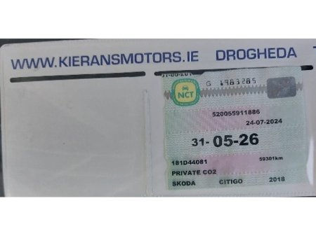 2018 Skoda Citigo 1.0 AMBITION  5DR  : ONLY 65000 KMS €9,950 thumbnail