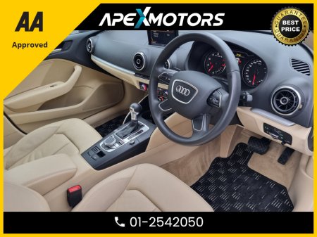 2014 Audi A3 Saloon FINANCE ARRANGED * TOP SPEC * CREAM LEATHER INTERIOR * NEW NCT JAN-27 * IMMACULATE * STAMPED SERVICE HISTORY * AA APPROVED * 101 SAFETY CHECKLIST * AUTOMATIC (DSG) *HEATED SEATS *COLOUR REVERSE CAMERA €13,249 thumbnail