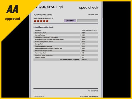 2021 Porsche Taycan PORSCHE TAYCAN 350KW PERFORMANCE PLUS 93KWH TURBO UPGRADE,PASSENGER DISPLAY SCREEN,PANORAMIC SKY LOUNGE,TURBO ALLOYS,DO NOT MISS THIS TIME OVER 25000eur EXTRA €64,830