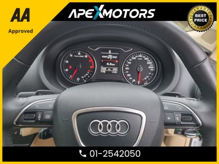 2014 Audi A3 Saloon FINANCE ARRANGED * TOP SPEC * CREAM LEATHER INTERIOR * NEW NCT JAN-27 * IMMACULATE * STAMPED SERVICE HISTORY * AA APPROVED * 101 SAFETY CHECKLIST * AUTOMATIC (DSG) *HEATED SEATS *COLOUR REVERSE CAMERA €13,249 thumbnail