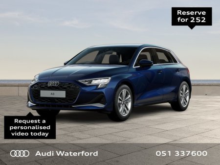 2026 Audi A3 Sportback 30 TFSI SE from €392 per month €42,985