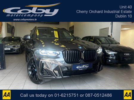 2024 BMW X3 M Sport Pro Pack XDRIVE30E AUTO. Pristine Car with only 9km, 2 Keys. CarPlay, Dual Climate, Cruise, Heated Seats, Sat Nav, Digital Dash, Reverse Camera, MFSW, Electric Boot, Full Electrics and more. €63,950 thumbnail