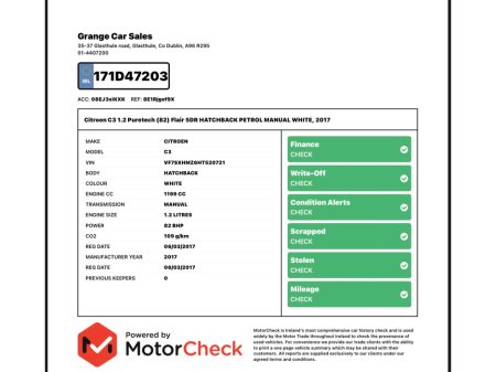 2017 Citroen C3 1.2 Petrol Flair Edition 5dr Hatchback | AA approved | March 27 nct | Reverse camera | Sold serviced and valeted with history check and warranty provided. €9,900 thumbnail