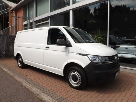 2021 Volkswagen Transporter 2.0 TDi 110Bhp Lwb, White, 1 owner, Rear Sensors, 124km, €21545 plus vat.
