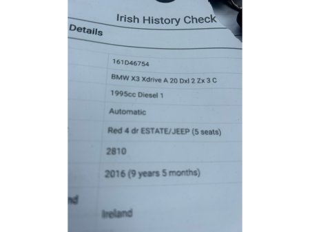 2016 BMW X3  €17,850 thumbnail