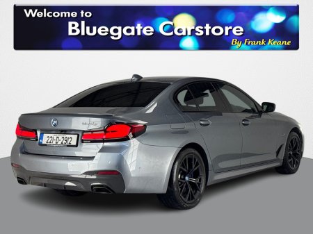 2022 BMW 5 Series 530E HYBRID M SPORT NEW NCT**19"MATTE BLACK ALLOYS**PANORAMIC SUNROOF**FRONT HEATED ELECTRIC SEATS**AMBIENT LIGHTING**APPLE CARPLAY**REVERSE CAMERA**PARKING SENSORS**DRIVE MODES**FINANCE AVAILABLE** €37,995 thumbnail