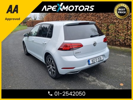 2018 Volkswagen Golf FINANCE ARRANGED * BEAUTIFUL PEARL WHITE ( NEW COLOUR)  * 1.4 HIGHLINE  * AUTOMATIC * AA APPROVED  * 101 SAFETY CHECKLIST * 12-MONTH ROADSIDE ASSIST  * IMMACULATE * TOP-SPEC * LOW LOW KMs * ADAPTIVE C €19,949 thumbnail