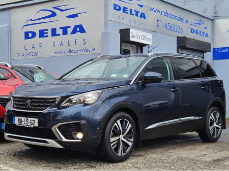 2019 Peugeot 5008 ALLURE 1.2 130BHP 4DR *7 SEATER* NCT 01/27 TAX  €270 PER YEAR FINANCE AVAILABLE FROM €90 PER WEEK 2 KEYS/ SAT NAV/ BLUETOOTH/ USB/ AUX/ CRUISE CONTROL/ HISTORY CHECKED €19,950
