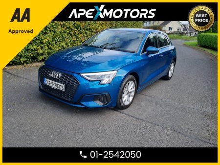 2021 Audi A3 FINANCE ARRANGED * 1.0  5-Dr HATCHBACK * NEW NCT JUL-27 * STAMPED SERVICE HISTORY * AA APPROVED * 101 SAFETY CHECKLIST * AUTOMATIC (DSG) * IMMACULATE * HEATED SEATS * COLOUR REVERSE CAMERA * TOP-SPEC €26,449