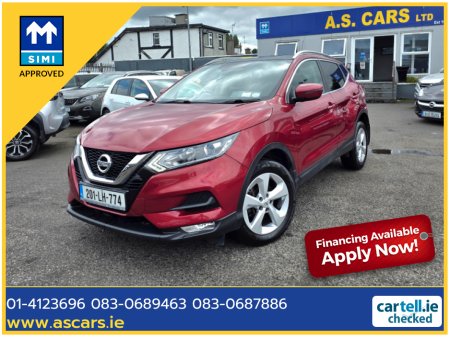 2020 Nissan Qashqai 1.3 SE  AUTOMATIC ** 1 OWNER IRISH CAR ** PANORAMIC GLASS ROOF ** REVERSE CAMERA ** 2 KEYS ** STUNNING EXAMPLE ** €17,995