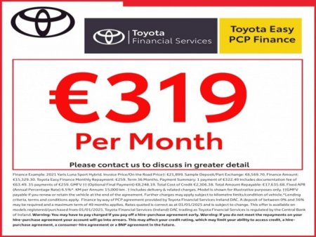 2023 Toyota Yaris Cross Luna - 1.5 Hybrid - Automatic - 1 Owner - NCT Until 2027 - Full TOYOTA Service History // Remote Central Locking // Front Electric Windows // Rear Electric Windows // Electric Mirrors // Finger Tip St €25,999 thumbnail